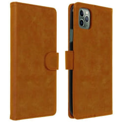Étui - AVIZAR - iPhone 11 Pro - Housse Intégrale - Porte-cartes - Support Vidéo - Marron
