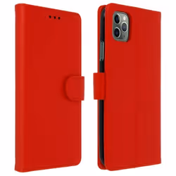 Étui iPhone 11 Pro AVIZAR - Housse Intégrale Porte-cartes Rouge - Fonction Support Vidéo