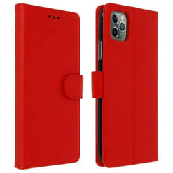 Étui iPhone 11 Pro AVIZAR - Housse Intégrale Porte-cartes Rouge - Fonction Support Vidéo
