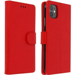 Étui - AVIZAR - iPhone 11 - Housse Intégrale - Porte-cartes - Fonction Support Rouge