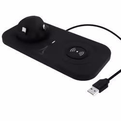 Station de charge 4-en-1 - Akashi - Noir - USB-C Lightning Micro-USB - QI - Charge rapide