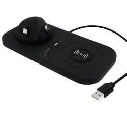 Station de charge 4-en-1 - Akashi - Noir - USB-C Lightning Micro-USB - QI - Charge rapide