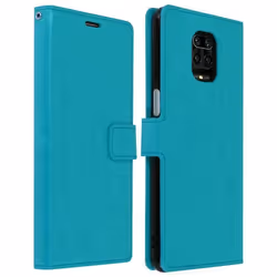 Housse - AVIZAR - Xiaomi Redmi Note 9S/9 Pro/9 Pro Max - Vintage Bleu - Coque Souple - Aimantée