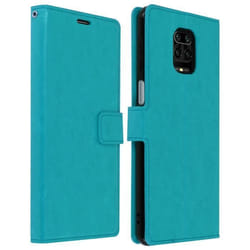 Housse - AVIZAR - Xiaomi Redmi Note 9S/9 Pro/9 Pro Max - Vintage Bleu - Coque Souple - Aimantée