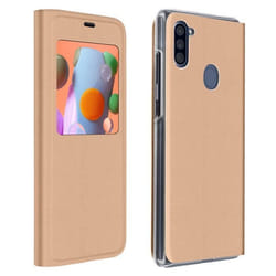 Étui pour smartphone - AVIZAR - Samsung A11 / M11 - Protection intégrale - Coque rigide - Fenêtre daffichage