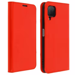 Étui Huawei P40 Lite - AVIZAR - Cuir Véritable - Support Vidéo - Porte-cartes - Rouge