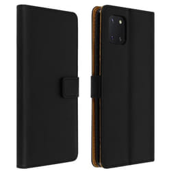 Housse - AVIZAR - Galaxy Note 10 Lite - Cuir Véritable - Support Vidéo - 2 Porte-cartes