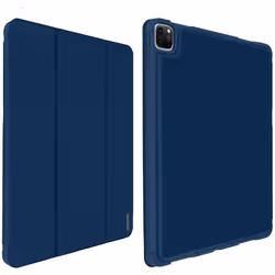 Étui iPad Pro 11 2020 - Dux Ducis - Éco-cuir - Bleu Nuit - Support Vidéo/Clavier - Mise en Veille