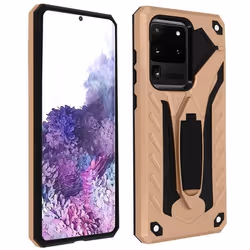 Coque de protection - AVIZAR - Samsung Galaxy S20 Ultra - Antichoc - Béquille intégrée - Rose Gold