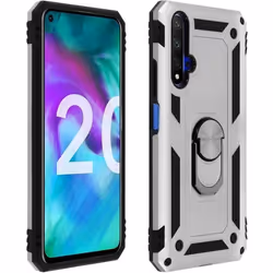 Coque Antichoc - AVIZAR - Honor 20 / Huawei Nova 5T - Bague Support Vidéo - Bi-matières - Gris