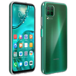 Coque et film de protection - AVIZAR - Huawei P40 Lite - Rigide - Verre trempé 9H - Noir transparent