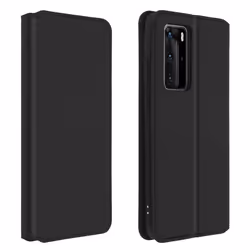 Housse - AVIZAR - Huawei P40 Pro - Étui Folio Portefeuille - Éco-cuir - Noir
