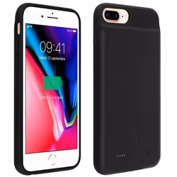 Coque avec batterie intégrée - AKASHI - iPhone 6/6S/7/8 Plus - 4000mAh - Antichocs - Noir