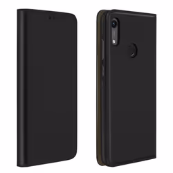 Étui - AVIZAR - Huawei Y6 2019/Y6S et Honor 8A/8A 2020 - Éco-cuir - Noir - Support intégré