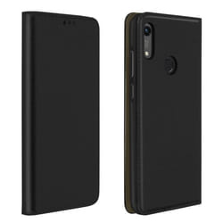 Étui - AVIZAR - Huawei Y6 2019/Y6S et Honor 8A/8A 2020 - Éco-cuir - Noir - Support intégré
