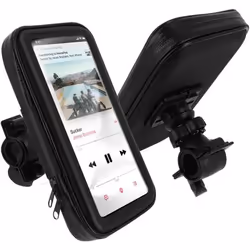 Support Smartphone - AVIZAR - Fixation guidon - Housse étanche - Rotatif 360° - Noir