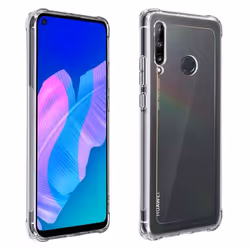 Coque - AVIZAR - P40 Lite E - Silicone Flexible - Transparent Blanc - Résistant aux chocs