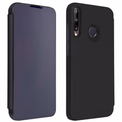 Housse Folio - AVIZAR - Huawei P40 Lite E - Clapet Translucide - Design Miroir - Support Vidéo