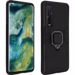 Coque - AVIZAR - Oppo Find X2 Pro - Antichoc - Bague de maintien - Bi-matière