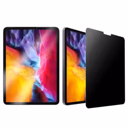 Film pour Apple iPad Pro 11 2020 - AVIZAR - Verre trempé 9H - Anti-espion - Anti-traces - Noir/Transparent