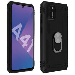 Coque - Samsung - Galaxy A41 - Antichoc - Bague Support Vidéo - Noir