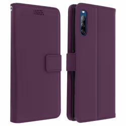 Housse Folio - AVIZAR - Sony Xperia L4 - Violet - Coque Souple - Fermeture Aimantée