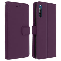 Housse Folio - AVIZAR - Sony Xperia L4 - Violet - Coque Souple - Fermeture Aimantée
