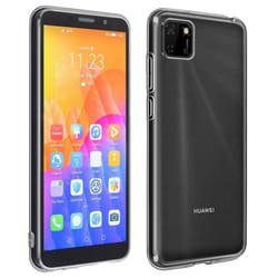 Coque de protection - AVIZAR - Huawei Y5p - Silicone Souple - Verre Trempé 9H - Noir