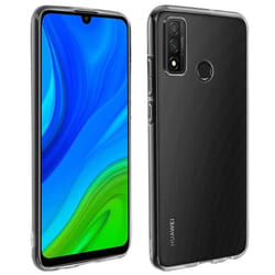 Coque Huawei P smart 2020 Silicone Souple et Film Verre Trempé 9H Transparent Blanc