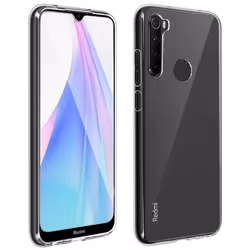 Coque et film de protection - Xiaomi - Redmi Note 8T/8 - Silicone Souple - Verre Trempé 9H - Transparent Blanc