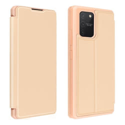 Housse Galaxy S10 Lite - DUX DUCIS - Rose - Coque Semi-rigide - Support Vidéo - Toucher Soyeux