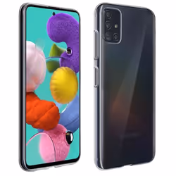 Coque - AVIZAR - Galaxy A51 - Silicone Souple - Ultra-Fin - Transparent Blanc