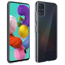 Coque - AVIZAR - Galaxy A51 - Silicone Souple - Ultra-Fin - Transparent Blanc
