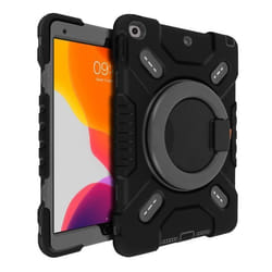 Coque iPad 2019 10.2 - Antichoc - Noir - Silicone - Polycarbonate - Béquille Support