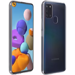 Coque et film de protection - Samsung - Galaxy A21s - Transparent - Souple - Dureté 9H