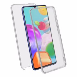 Coque pour Samsung Galaxy A41 - AVIZAR - Protection Arrière Rigide - Avant Souple - Transparent