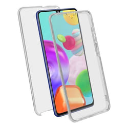Coque pour Samsung Galaxy A41 - AVIZAR - Protection Arrière Rigide - Avant Souple - Transparent