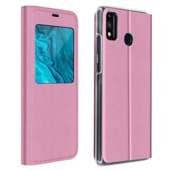 Étui folio - Honor - 9X Lite - Ultra-fin - Fenêtre daffichage - Rose
