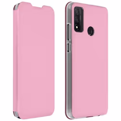 Étui Portefeuille Huawei P smart 2020 - AVIZAR - Rose - Synthétique - Rabat - Lisse
