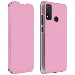 Étui Portefeuille Huawei P smart 2020 - AVIZAR - Rose - Synthétique - Rabat - Lisse