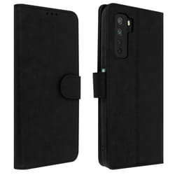 Étui Folio - AVIZAR - Huawei P40 Lite 5G - Noir - Porte-carte - Support vidéo