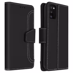 Housse pour Samsung Galaxy A41 Étui Folio Portefeuille Fonction Support noir