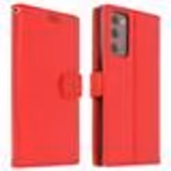 Housse pour Samsung Galaxy Note 20 - AVIZAR - Porte-carte Fonction Support Vidéo - Rouge - Souple - Aimantée