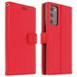Housse pour Samsung Galaxy Note 20 - AVIZAR - Porte-carte Fonction Support Vidéo - Rouge - Souple - Aimantée