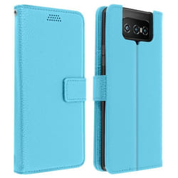 Housse - Asus - Zenfone 7 ZS670KS / 7 Pro ZS671KS - Porte-carte - Support - Dragonne bleue
