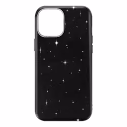 Coque Apple iPhone 12 / 12 Pro Paillette Amovible Silicone Semi-rigide Noir