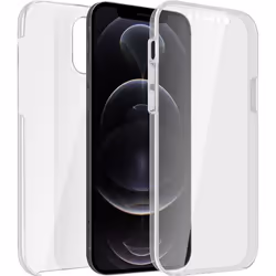 Coque de protection intégrale - AVIZAR - iPhone 12 Mini - Blanc - Design fin et léger - Accès aux fonctions