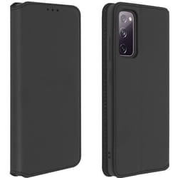 Housse pour Samsung Galaxy S20 FE - AVIZAR - Folio Portefeuille - Noir - éco-cuir - Support - Aimantée