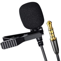 Micro-cravate - Jack - Enregistrement Audio - Réduction de bruit - 3.5mm - Noir