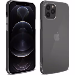 Coque de téléphone - AVIZAR - iPhone 12 Pro Max - Silicone gel souple - Antichoc - Transparent Blanc